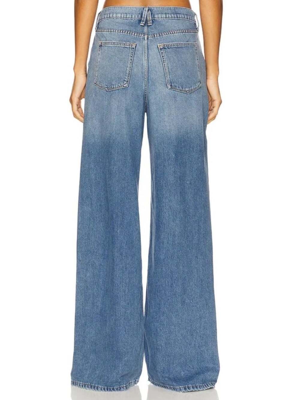 Good American Blue Wide Leg Flare Jeans - Picture 2 of 7